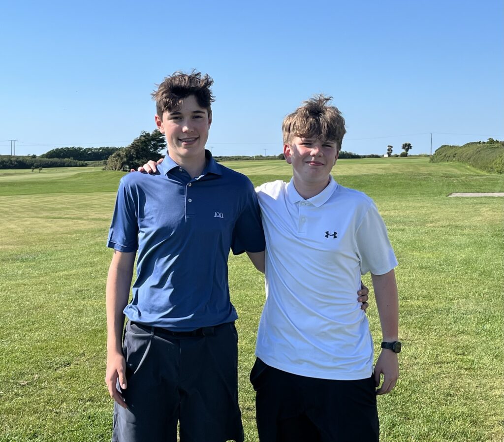 Trevose's Harry Durnall and Harry Gwinnell - Winners of the Cornwall Junior Champion Club